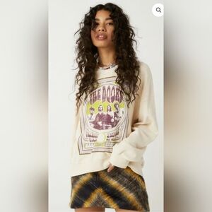 Free People Daydreamer Graphic The Doors Poster Sweatshirt. Size M